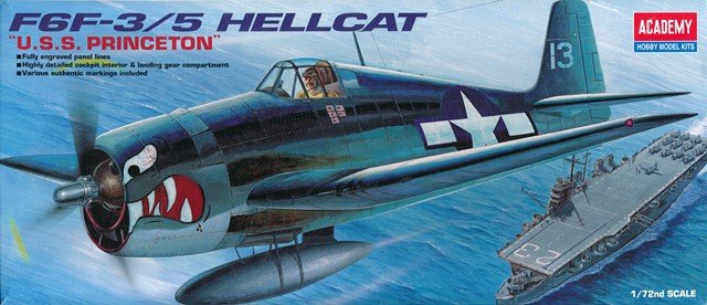 Maquette Academy 12500 F6F-3/5 HELLCAT USS PRINCETON 1/72