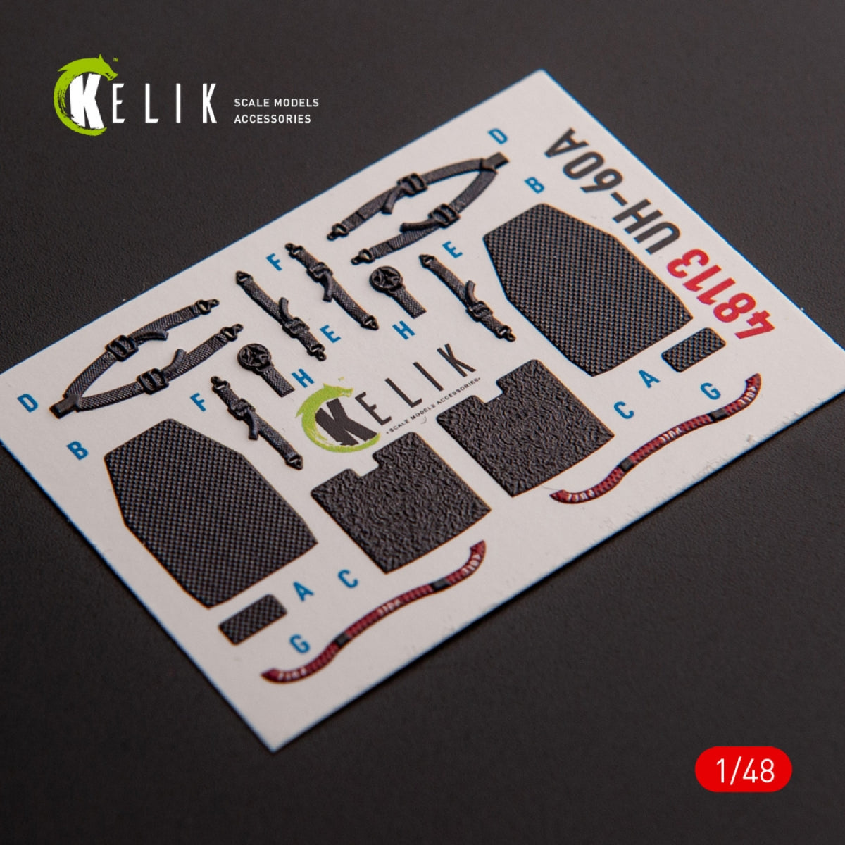 KELIK K48113 UH-60A Black Hawk - Décalcomanies 3D intérieures de type 1 pour kit ICM au 1/48 – image 2