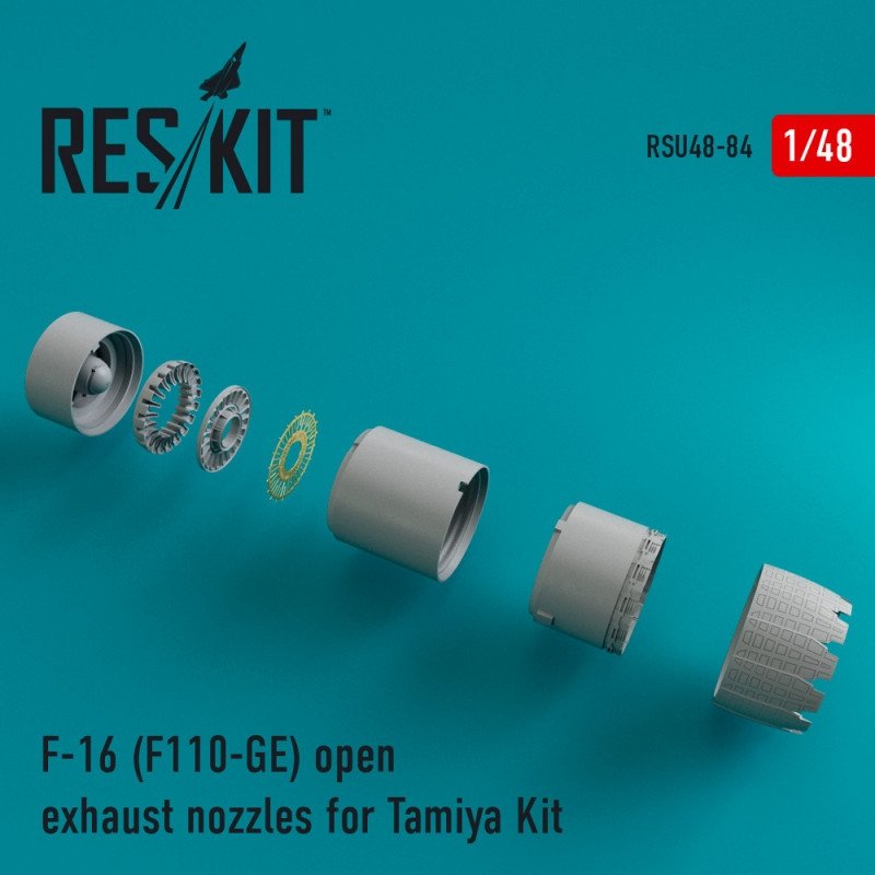 RESKIT RSU48-0084 Buses d'échappement ouvertes pour maquette Tamiya 1/48 du F-16 (F110-GE)