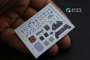 Intérieur imprimé en 3D et coloré sur papier décalcomanie Quinta Studio QD32052 Bf 109E-3 (pour maquette Cyber-hobby/Dragon) 1/32 – immagine 4