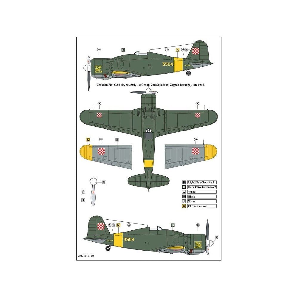 AML 72056F Fiat G.50 bis - Édition limitée 1/72 – Bild 3