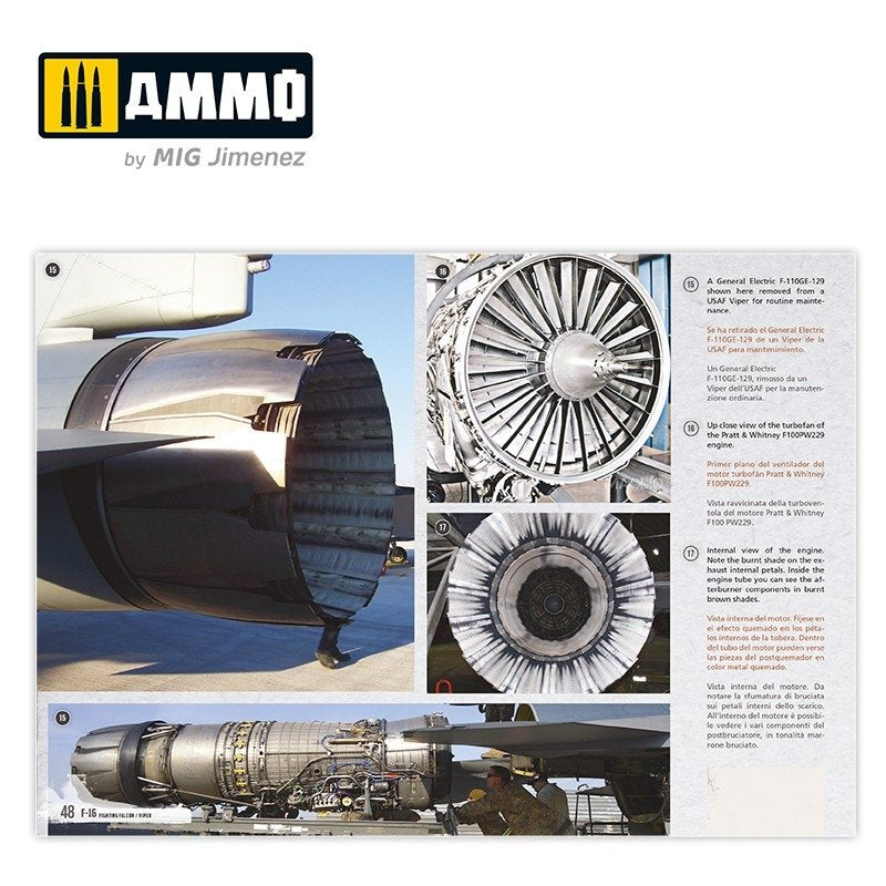 Munitions du Mig Jimenez 6029 F-16 Fighting Falcon / VIPER. Guide des modélisateurs visuels multilingue (anglais, spa, ita) – immagine 6