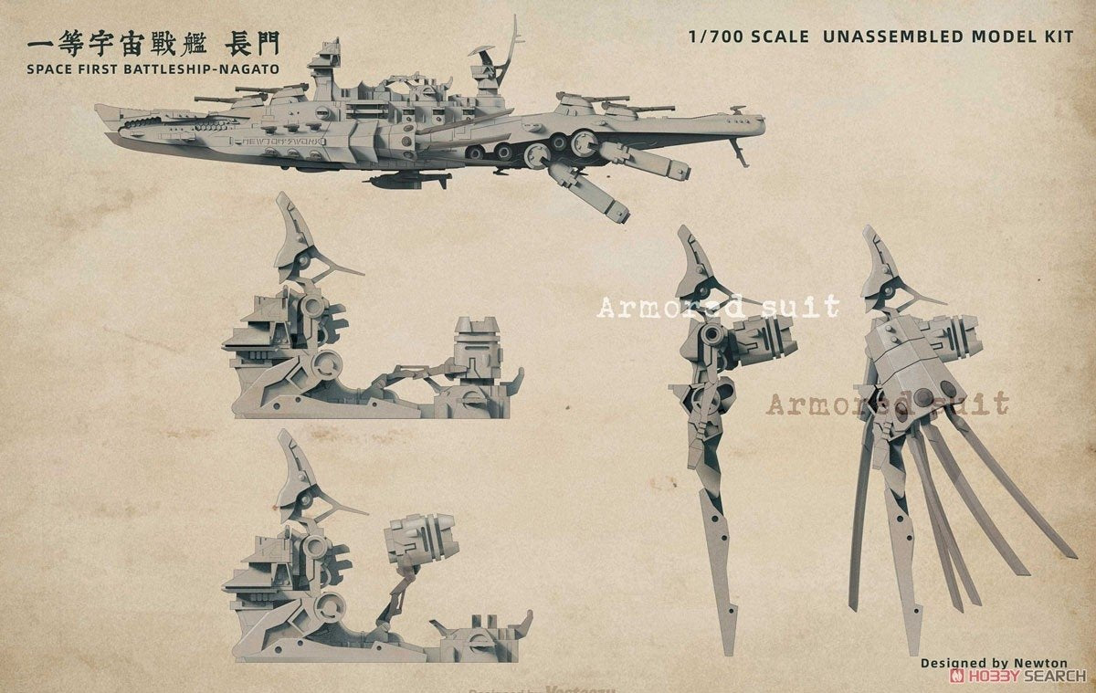 Suyata SRK-001 Space Rengo Kantai Nagato Cuirassé principal spatial 1/700  – image 11