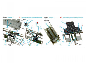 Intérieur imprimé en 3D et coloré sur papier décalcomanie Quinta Studio QD48272 P-40B (Airfix) 1/48 – image 6