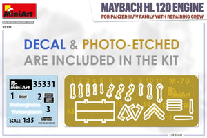 Miniart 35331 Moteur Maybach HL 120 pour chars Panzer III/IV avec équipe de réparation 1/35 – image 2