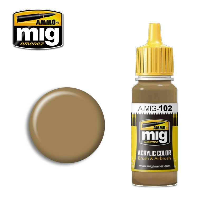 Munitions Mig Jimenez 0102 Brun ocre 17 ml