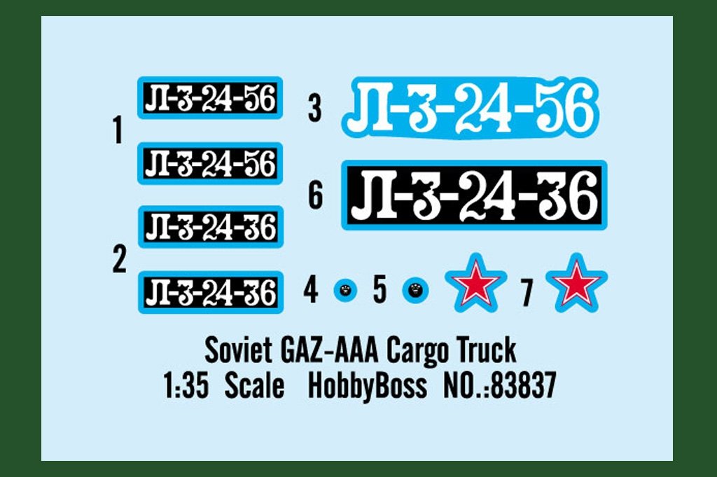 Camion cargo soviétique GAZ-AAA Hobby Boss 83837 – imagen 4