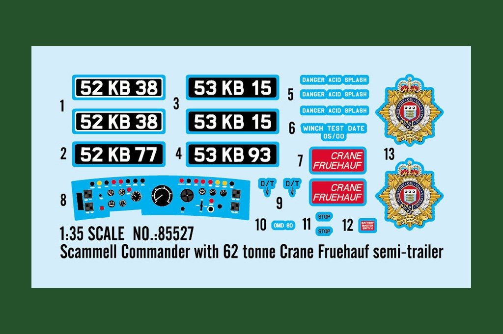 Hobby Boss 85527 Scammell Commander avec grue de 62 tonnes et semi-remorque Fruehauf au 1/35  – image 3