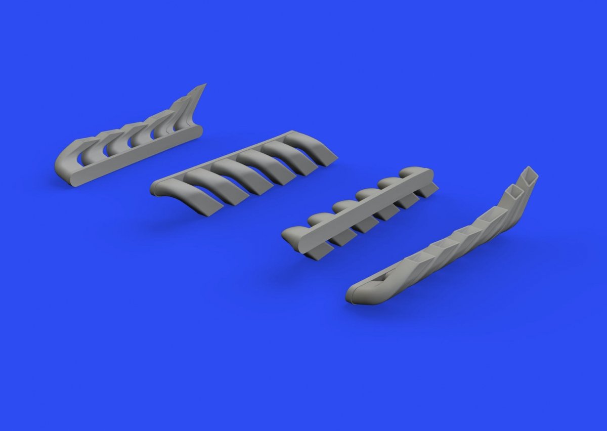 Échappements d&amp;#39;échappement Eduard 648607 Bf 110C/D/E pour maquette Eduard au 1/48 – immagine 2