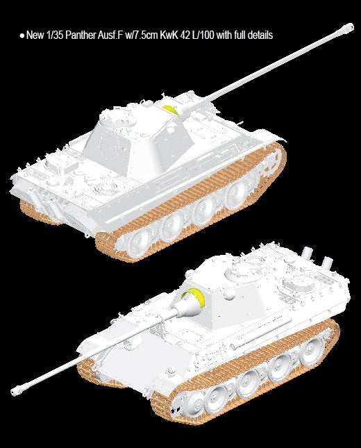 Dragon 6799 Panther Ausf.F avec 7,5 cm KwK42 L/100 (1/35) – immagine 2