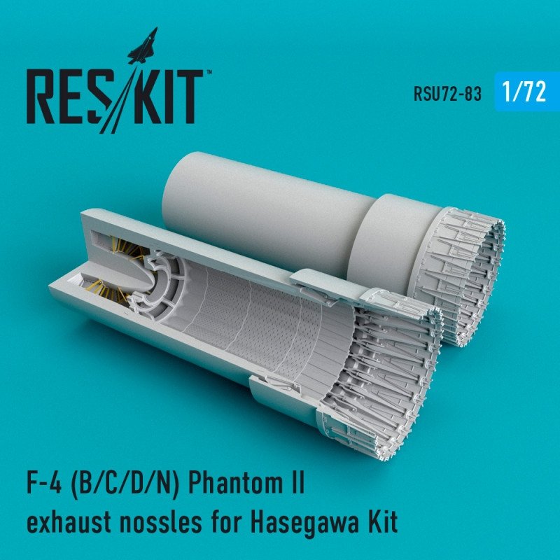 RESKIT RSU72-0083 Toits d'échappement F-4 B/C/D/N Phantom II pour Hasegawa 1/72