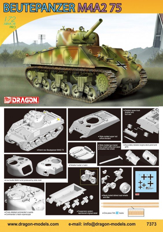 Dragon 7373 Beutepanzer M4A2 75 (1/72)  – image 2