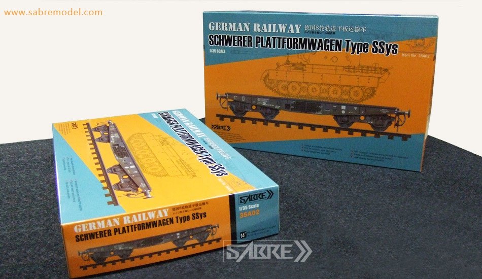 Sabre 35A02 Chemin de fer allemand Schwerer Plattformwagen Type SSys 1/35 – image 5