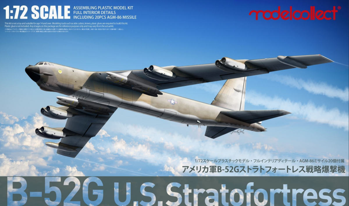 Maquette Modelcollect UA72212 Bombardier stratégique B-52 Stratofortress de l&amp;#39;USAF, nouvelle version, échelle 1/72