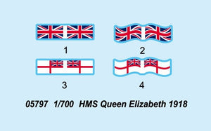 Trumpeter 05797 Cuirassé britannique HMS Queen Elizabeth (1918) 1/700 – image 6