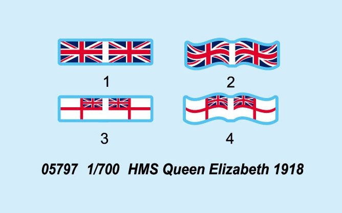 Trumpeter 05797 Cuirassé britannique HMS Queen Elizabeth (1918) 1/700 – image 6