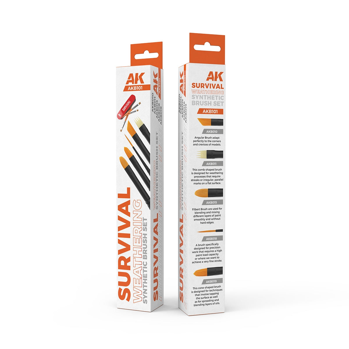 AK Interactive AKB101 KIT DE PINCEAUX DE SURVIE POUR VIEILLISSEMENT