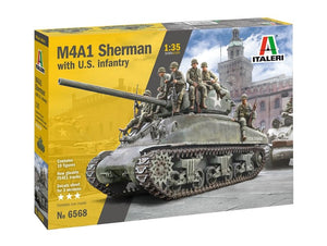 Italeri 6568 M4A1 SHERMAN avec infanterie américaine 1/35