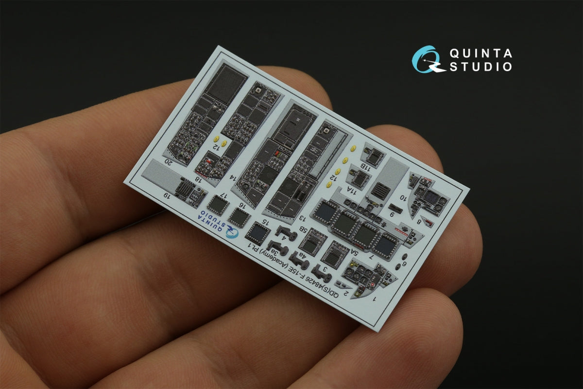 Intérieur coloré imprimé en 3D pour F-15E de Quinta Studio QDS-48426 sur papier décalcomanie (Academy) (Petite version) 1/48  – image 3