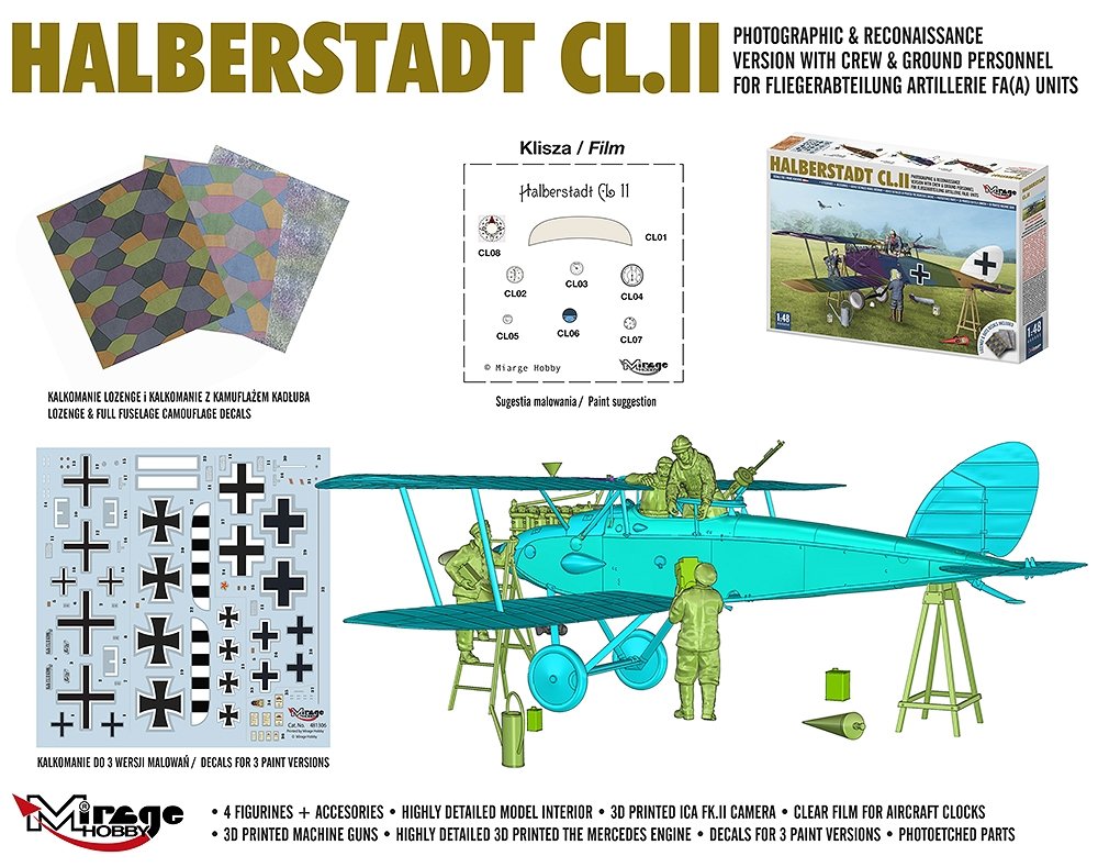 Mirage Hobby 480005 Halberstadt CL.II 1/48 – immagine 2