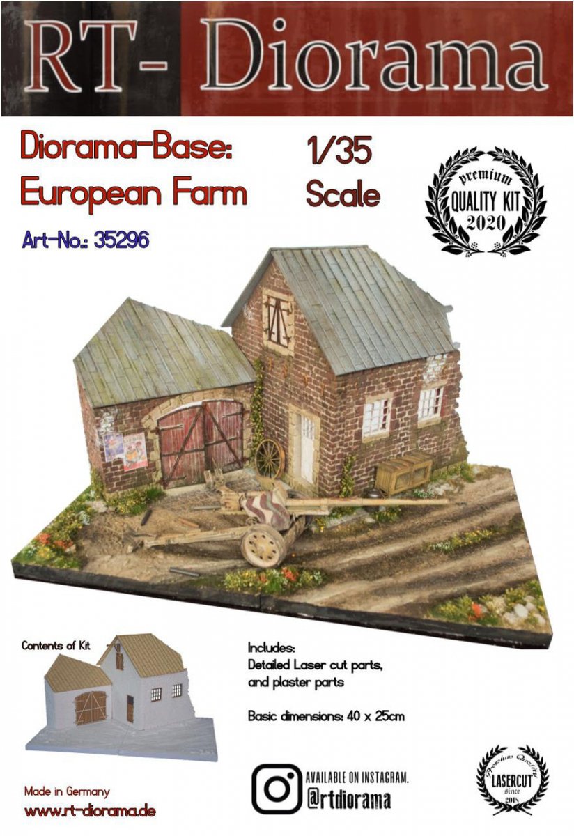 RT-Diorama 35296 Socle de diorama : Ferme européenne 1/35