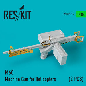 RESKIT RSU35-0015 MITRAILLEUSES M60 POUR HÉLICOPTÈRES (2 PIÈCES) 1/35