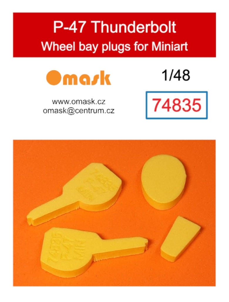 Omask 74835 P-47 Bouchons de baie de roue Thunderbolt (pour Miniart 48009) 1/48