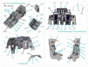 Intérieur imprimé en 3D et coloré sur papier décalcomanie (Kinetic) Quinta Studio QD48270 EA-6B Prowler (ICAP II) 1/48 – Bild 11