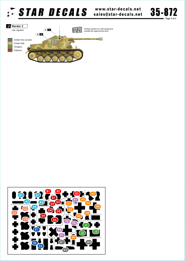 Star Decals 35-872 Panzerjager Marder II. 1/35 – Bild 2