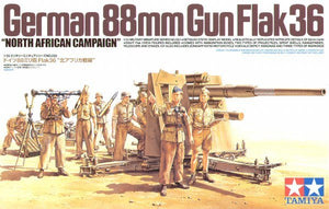 Tamiya 35283 Canon allemand Flak36 de 88 mm « Campagne d&amp;#39;Afrique du Nord » (1/35)