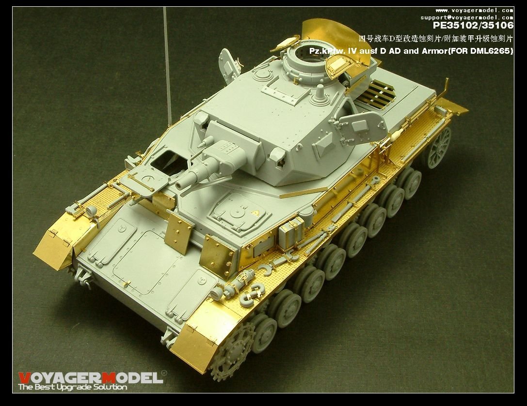 Modèle Voyager PE35106 Pz.kPfw. IV ausf D AD Armure 1/35 – image 2