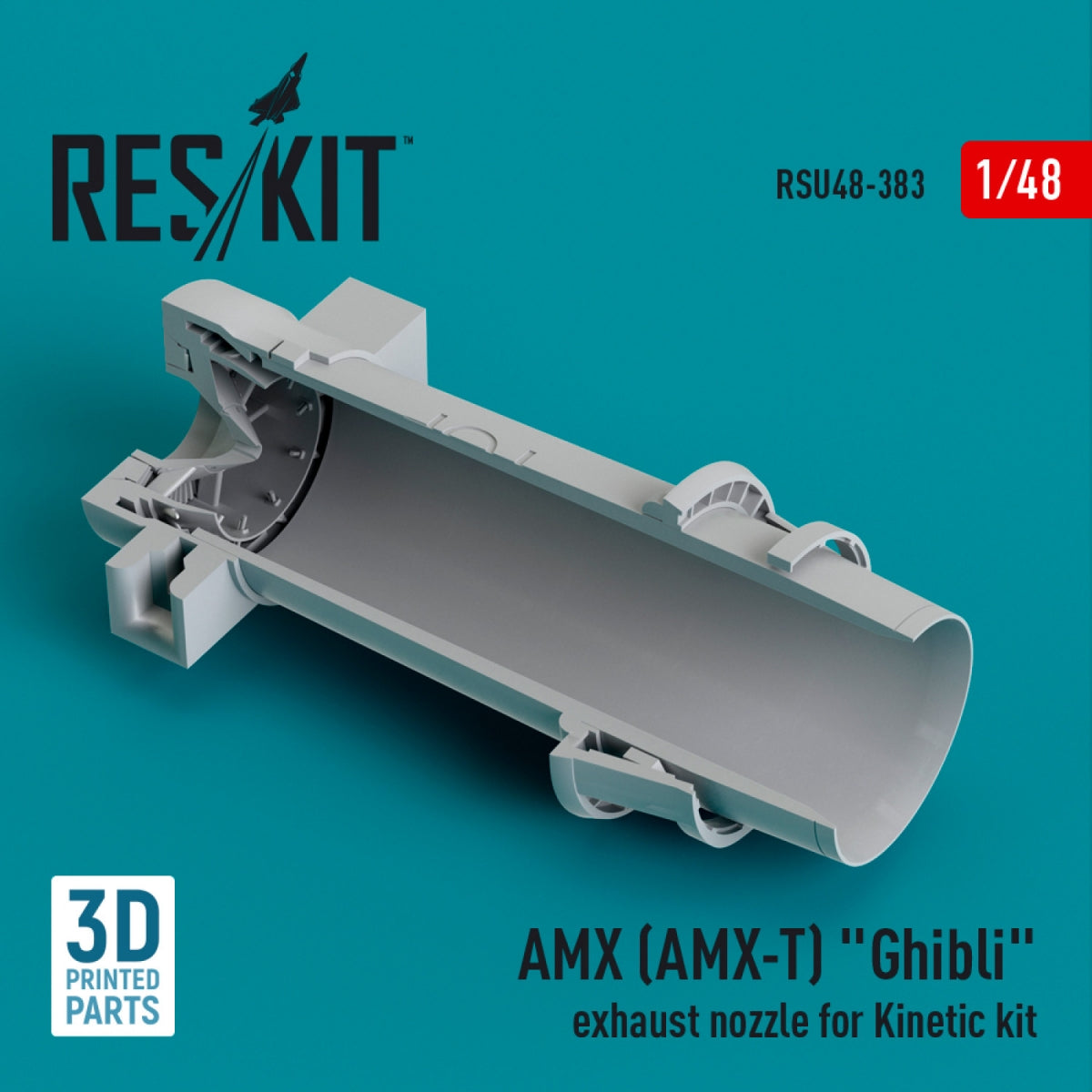 RESKIT RSU48-0383 AMX (AMX-T) « Ghibli » tuyère d'échappement pour kit Kinetic (impression 3D) 1/48