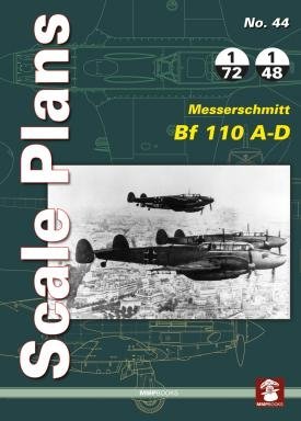 MMP Books 81920 Plans à l&amp;#39;échelle n° 44 Messerschmitt Bf 110 AD EN