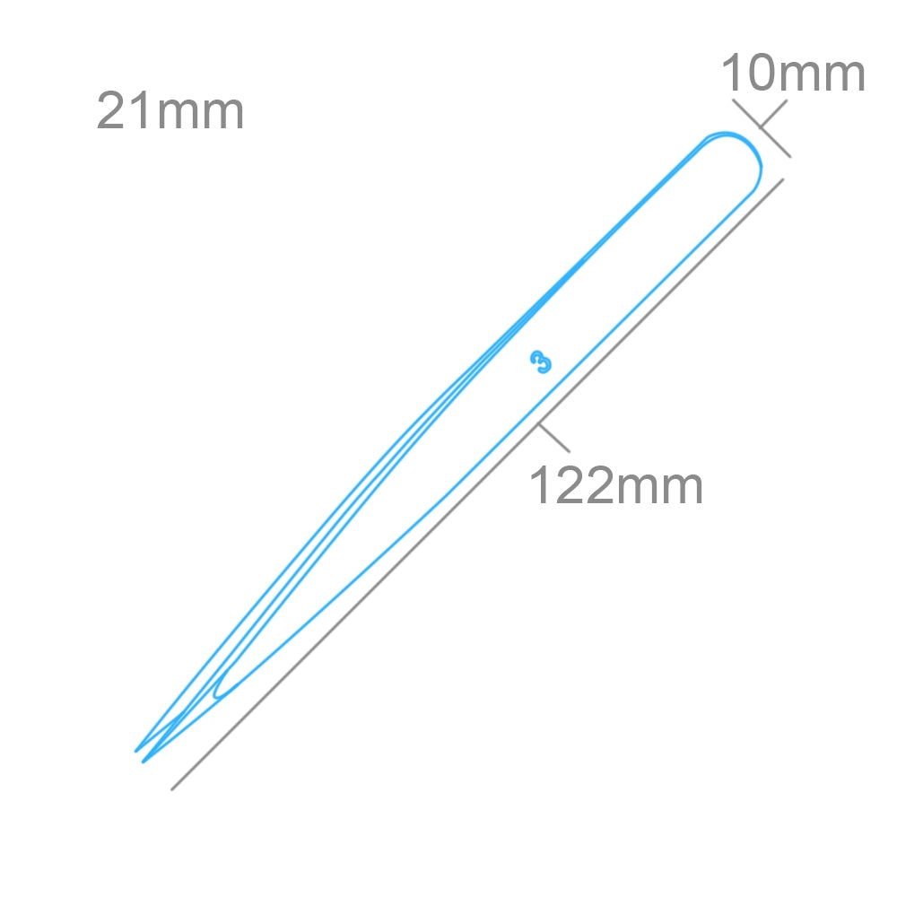 Pince à épiler fine en acier inoxydable Modelcraft PTW2185-3 (120 mm) – image 2