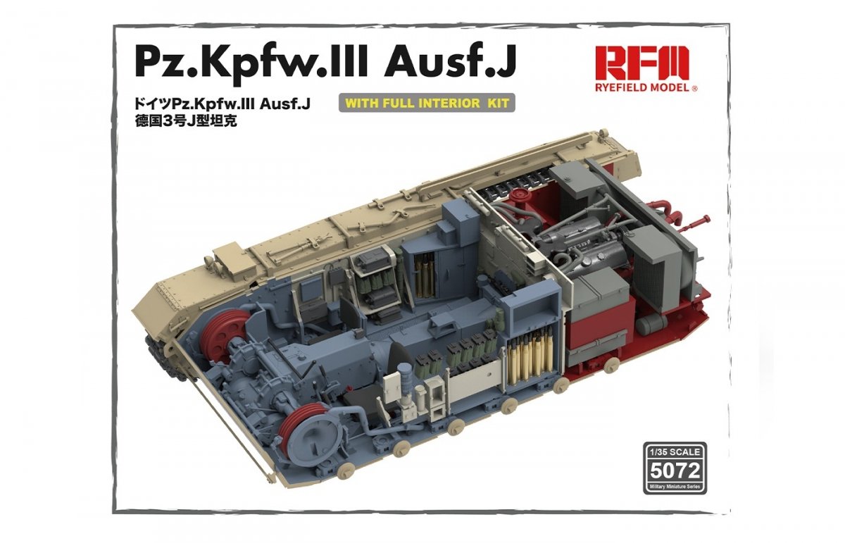 Rye Field Modèle 5072 Pz.Kpfw.III Ausf.J INTÉRIEUR COMPLET 1/35 – image 7