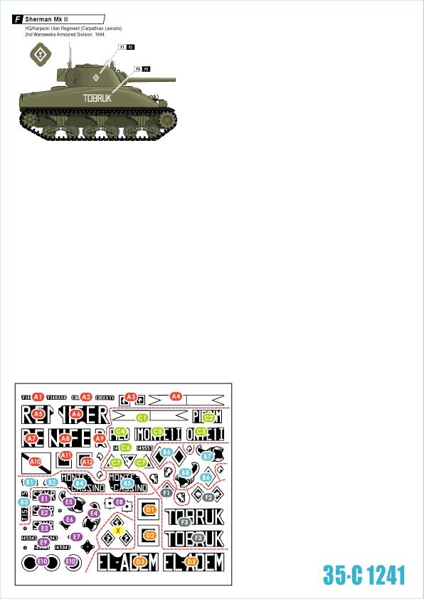 Star Decals 35-C1241 Chars polonais en Italie 1943-45 #2 1/35  – imagen 2