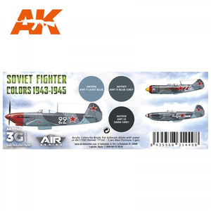AK Interactive AK11742 Couleurs des chasseurs soviétiques 1943-1945 3 x 17 ml – immagine 2
