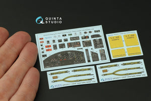 Maquette Quinta Studio QD32233 : cockpit de pilote pour Boeing B-17E/F. Intérieur coloré imprimé en 3D sur papier décalcomanie (HK models) à l&amp;#39;échelle 1/32. – image 3
