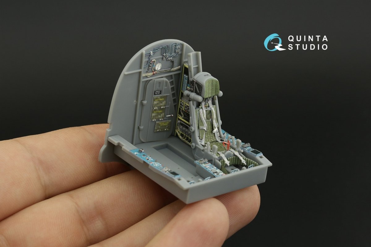 Intérieur imprimé en 3D et coloré sur papier décalcomanie Quinta Studio QD48071 Su-34 (HobbyBoss) 1/48 – image 9