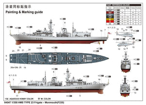 Trumpeter 04547 Frégate HMS TYPE 23 Monmouth (F235) (1/350) – image 2