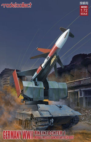 Modelcollect UA72031 Lance-missiles mobile Rheintochter 1 (Allemagne, Seconde Guerre mondiale) avec châssis E50, échelle 1/72