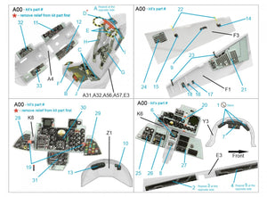 Intérieur imprimé en 3D et coloré sur papier décalcomanie (FineMolds) Quinta Studio QD72065 F-4EJ KAI, échelle 1/72 – immagine 2