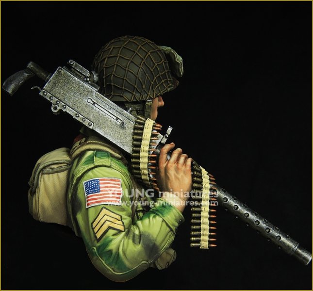 Young Miniatures YM1873 WW2 US AIRBORNE avec M1919 1/10 – immagine 4