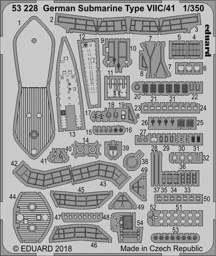 Eduard 53228 Sous-marin allemand Type VIIC/41 REVELL 1/350