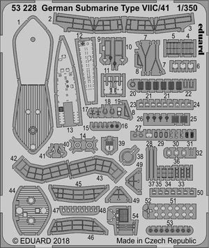 Eduard 53228 Sous-marin allemand Type VIIC/41 REVELL 1/350