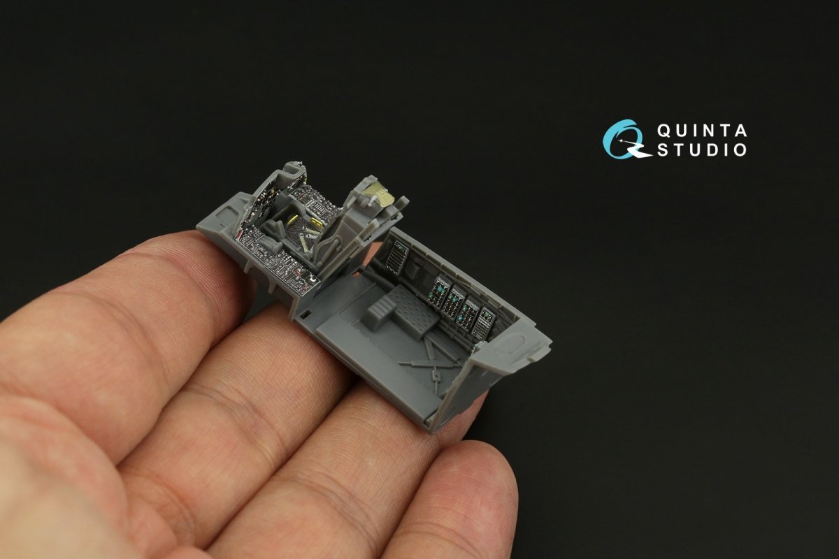 Intérieur imprimé en 3D et coloré sur papier décalcomanie Quinta Studio QD72068 F-15C Late/F-15J Late (GWH) 1/72  – immagine 2