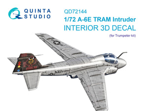 Quinta Studio QD72144 A-6E TRAM Intruder Intérieur imprimé en 3D et coloré sur papier décalcomanie (Trumpeter) 1/72