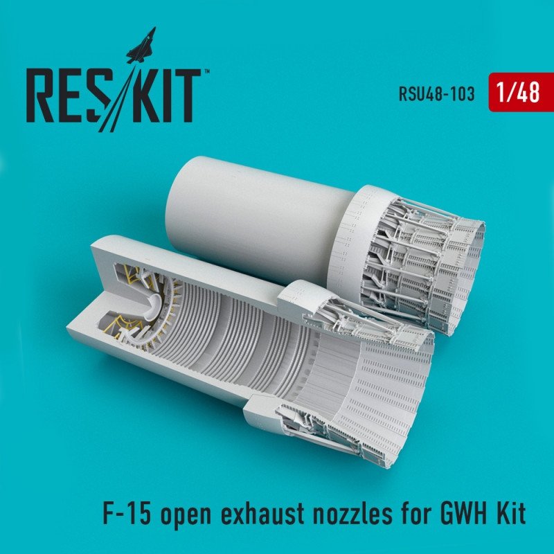 RESKIT RSU48-0103 Buses d'échappement ouvertes F-15 pour maquette Great Wall Hobby au 1/48