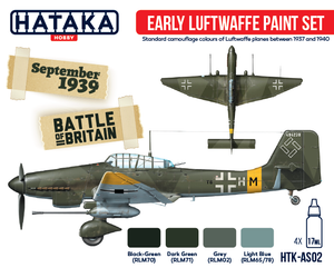 Hataka HTK-AS02 Ensemble de peinture Early Luftwaffe 4x17ml