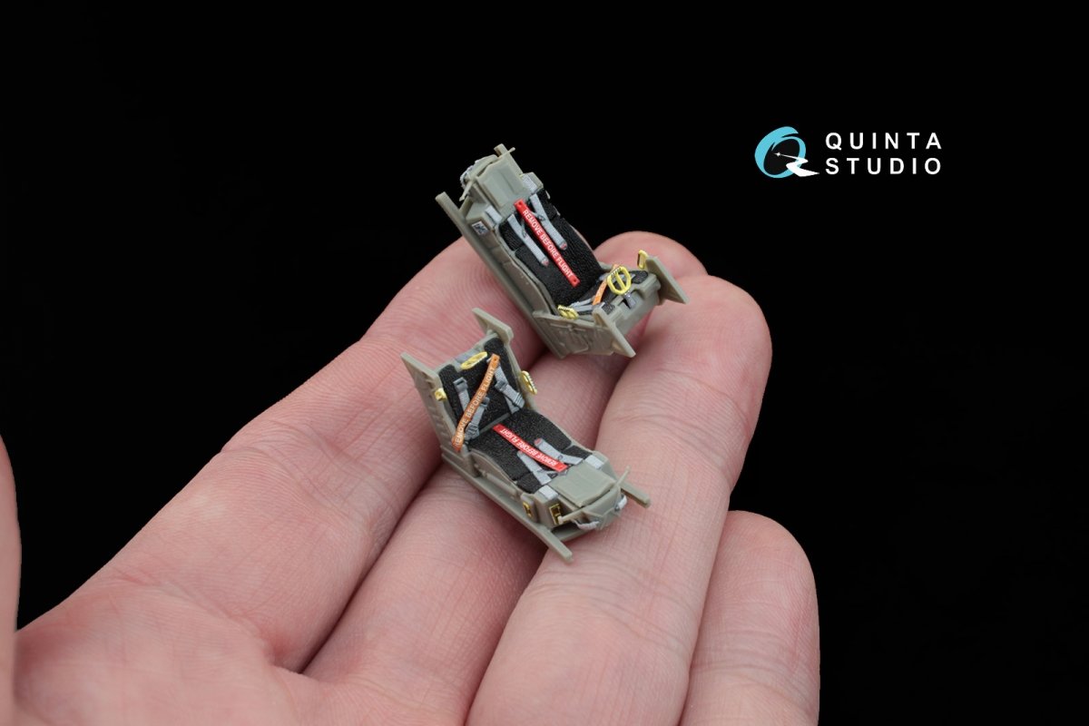 Intérieur imprimé en 3D et coloré sur papier décalcomanie Quinta Studio QD48033 F-16I (pour kit Kinetic) 1/48 – Bild 6